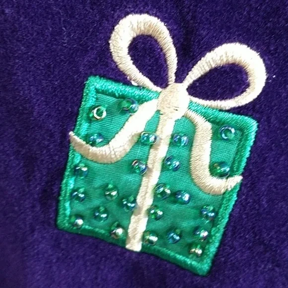 Vintage Quacker FactoryJumper Dress Tunic Size large Purple Presents Gifts - Picture 5 of 10